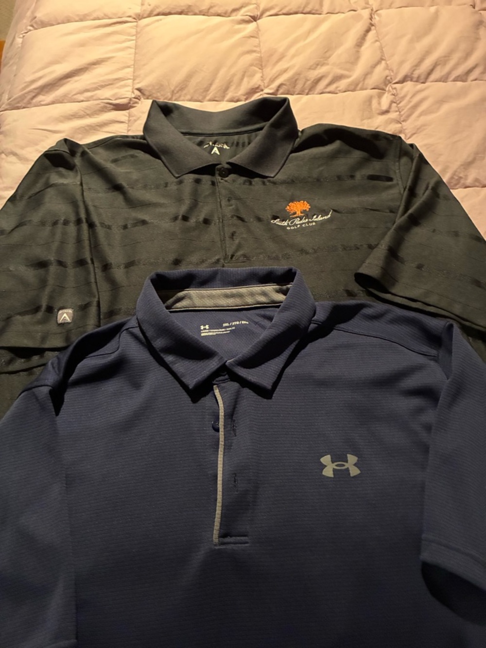 Under Armour Men’s Navy Blue & Antigua south padre island black golf polos